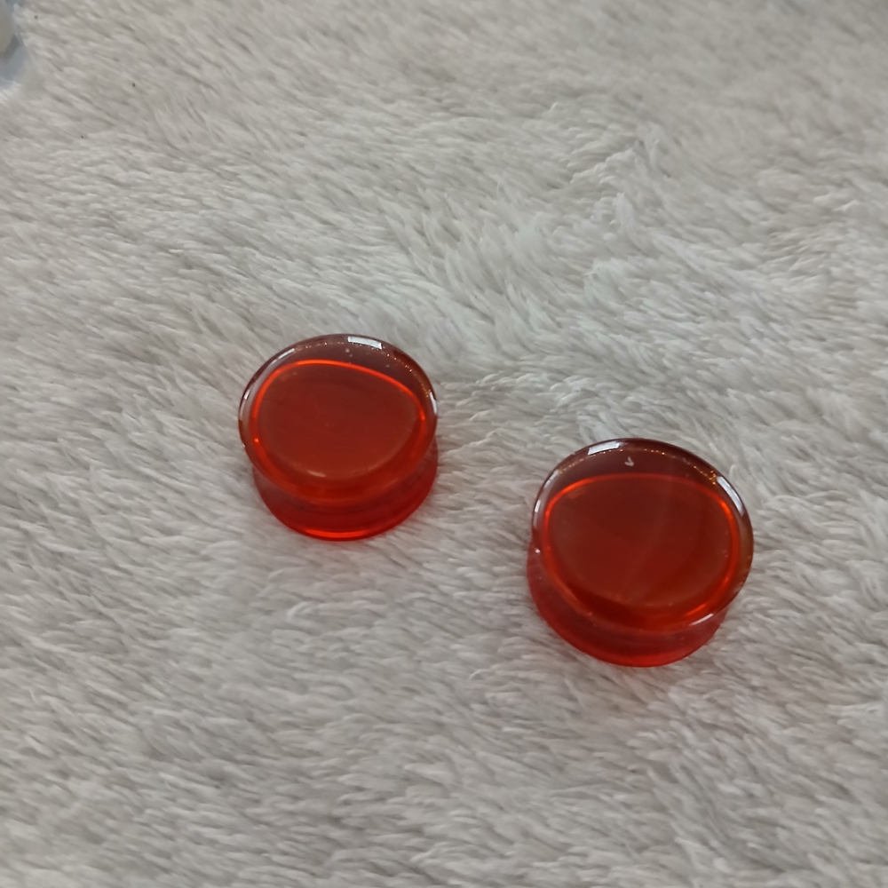 Vibrant Red Acrylic Plugs
